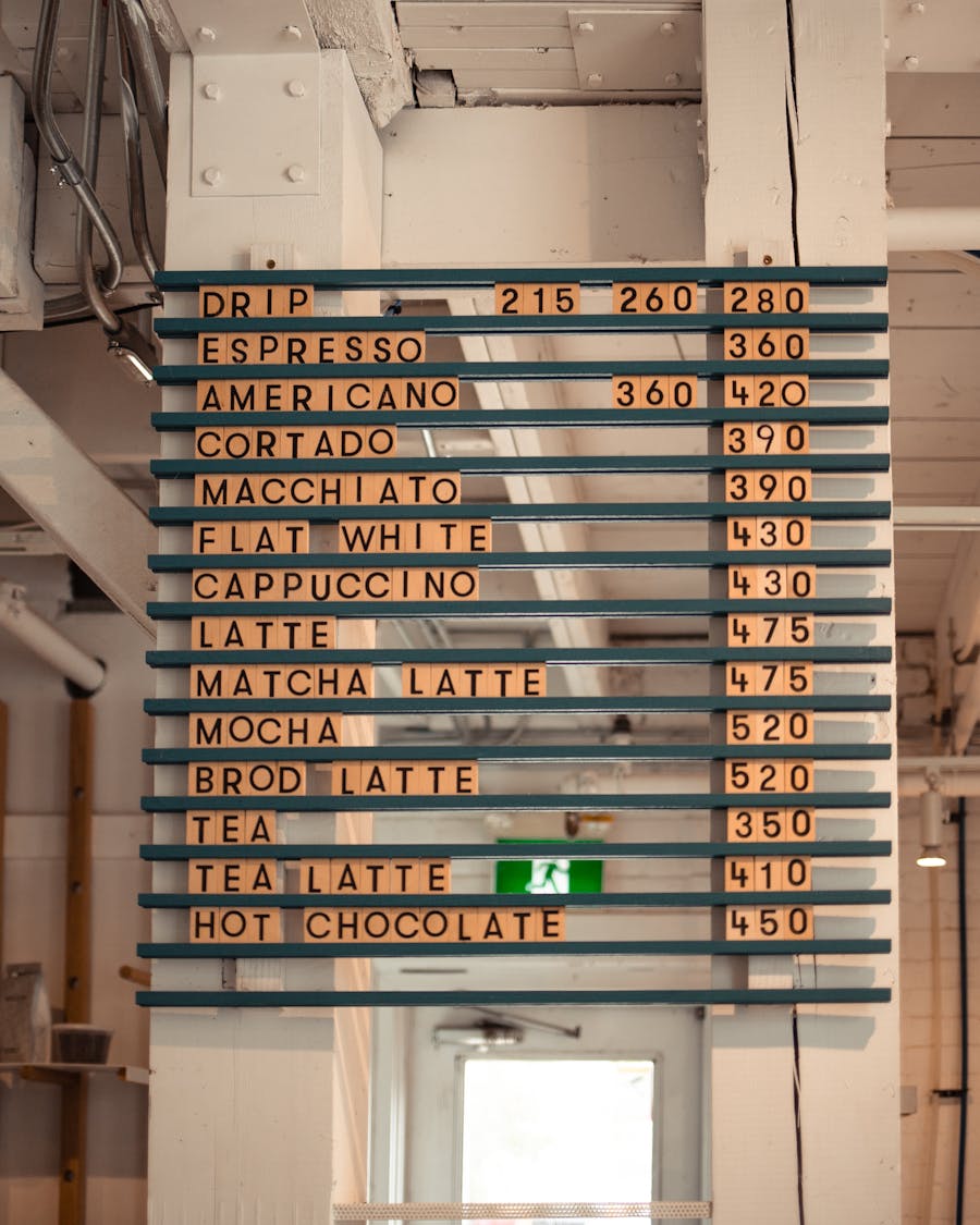 Restaurant digital menu board on a TV